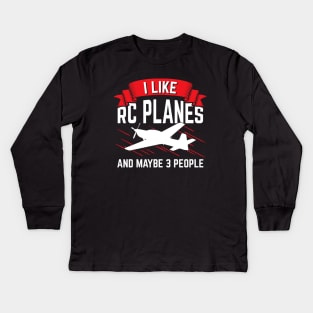 RC Plane Remote Radio Control Controlled Gift Kids Long Sleeve T-Shirt